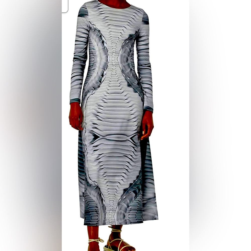 Making the Cut  -  Printed Knit Maxi Dress. 
 Climate Pledge Friendly
